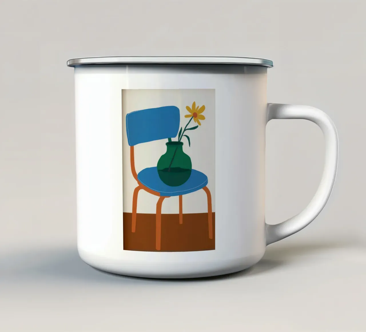 Semplice margherita Immobile tazza in smalto da Giant Foxs