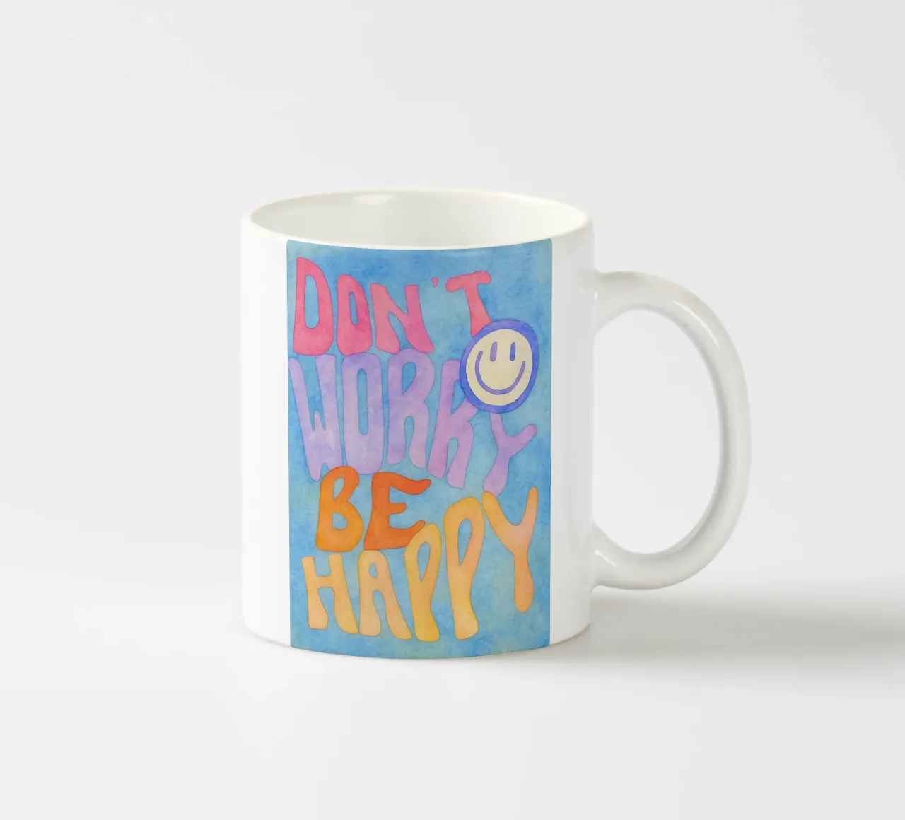 Non preoccupatevi, siate felici di disegnare tazza in ceramica da Britania
