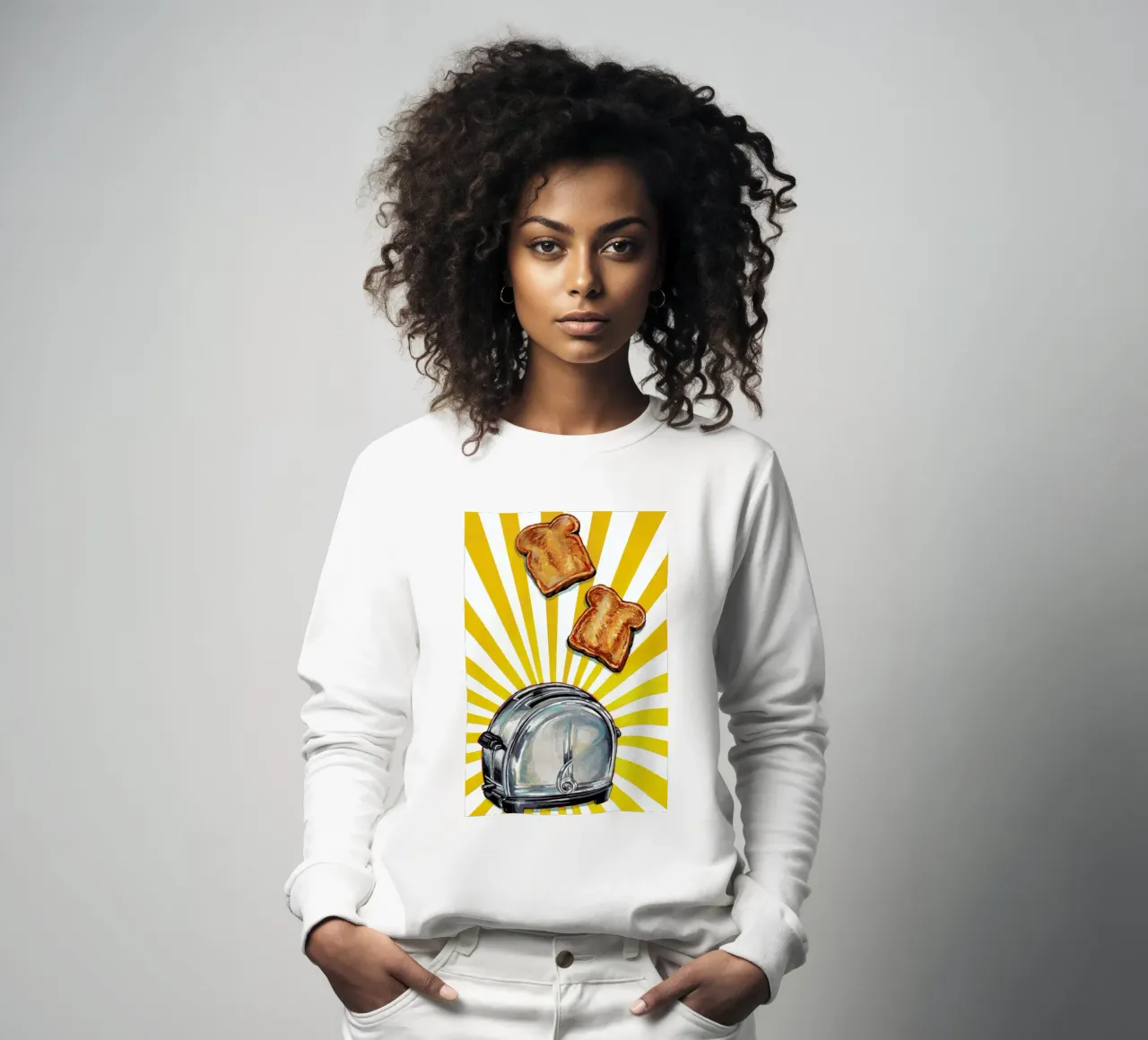 Toaster and Toast sweatshirt by Kelly Gilleran