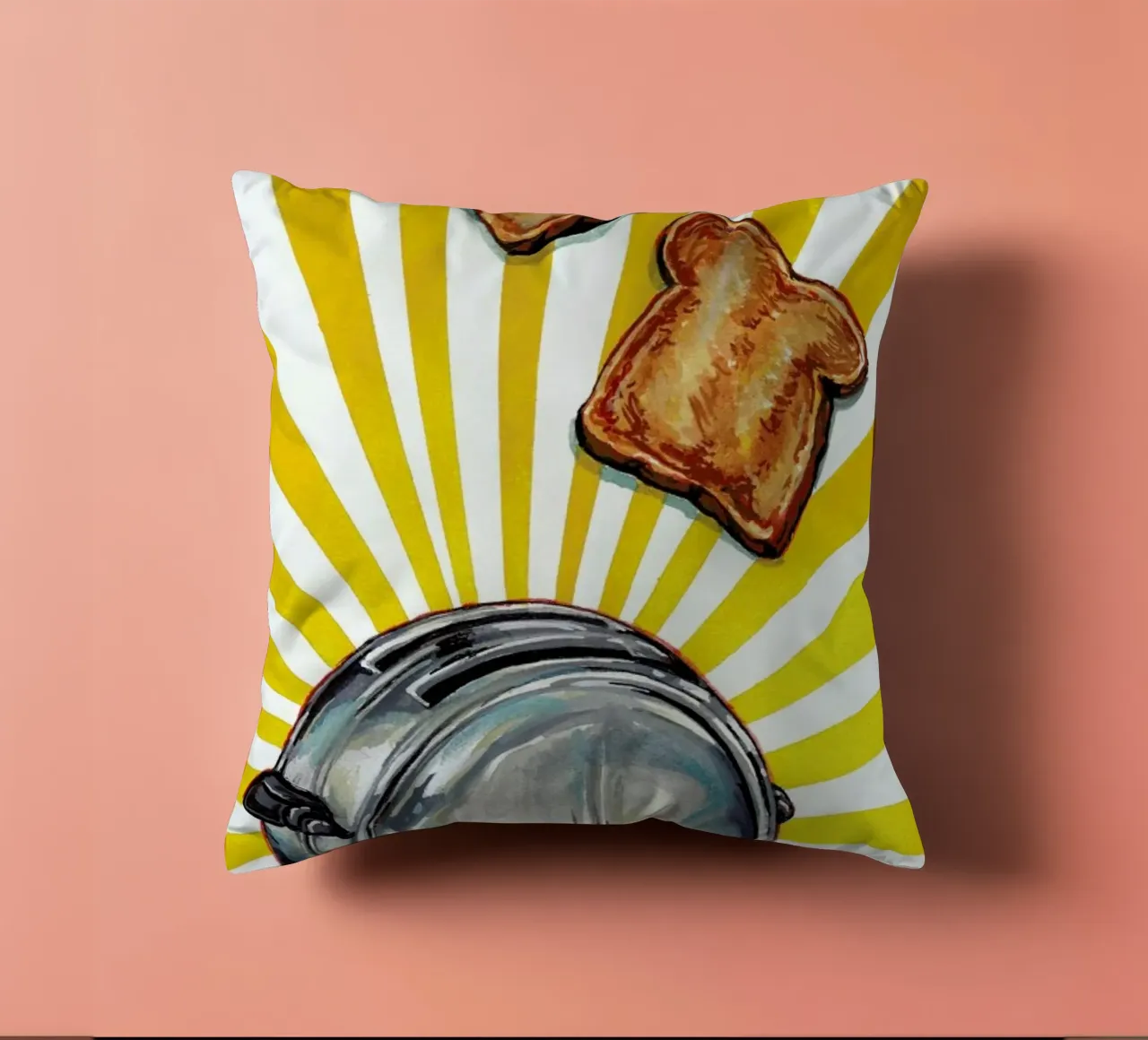 Toaster and Toast cuscino da Kelly Gilleran