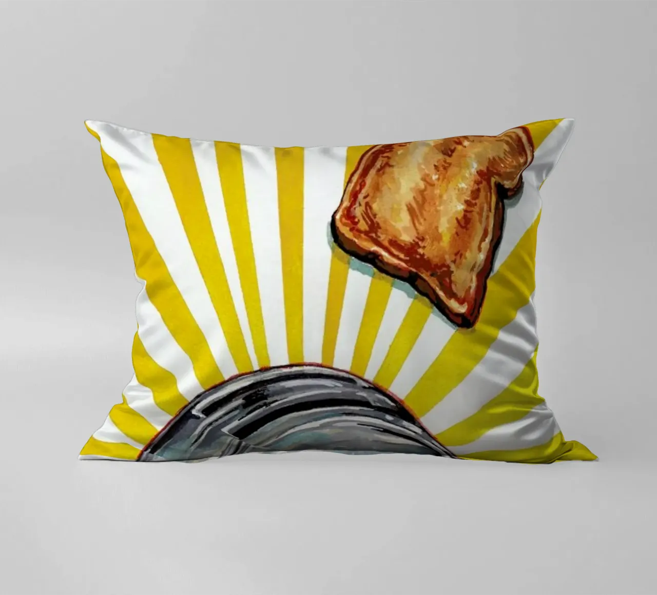 Toaster and Toast decorative cushion by Kelly Gilleran