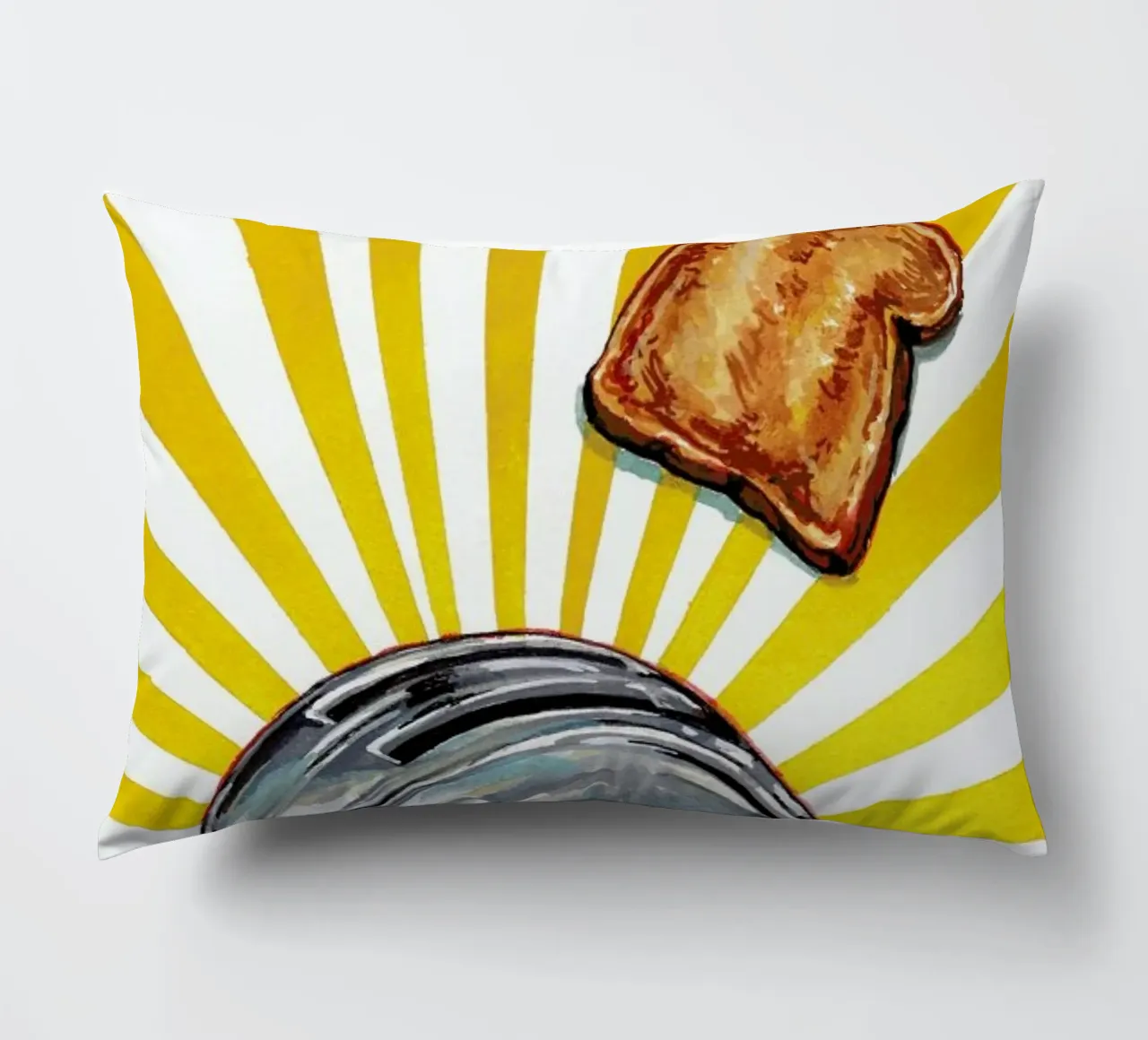 Toaster and Toast decorative cushion by Kelly Gilleran