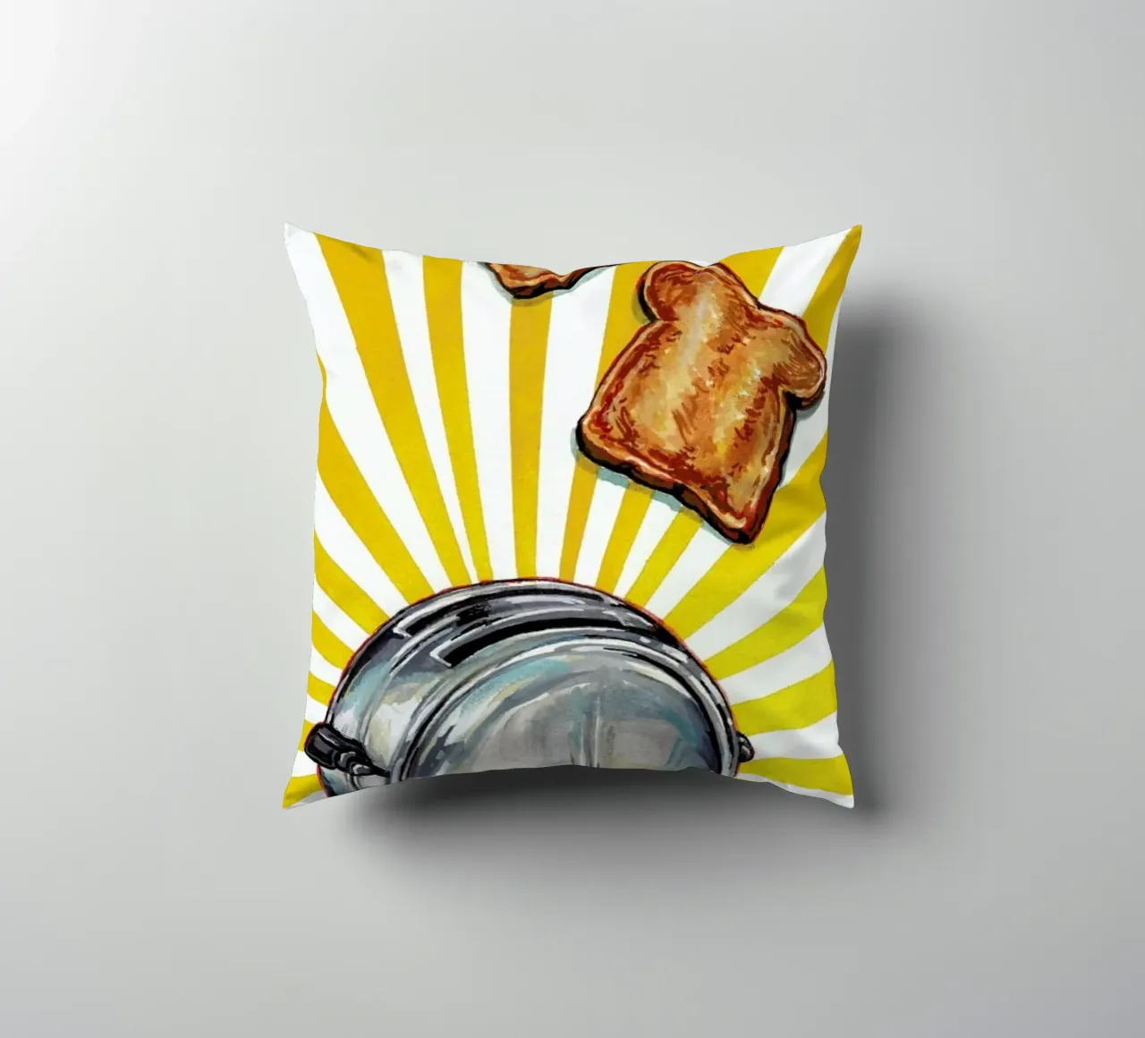 Toaster and Toast cuscino da Kelly Gilleran