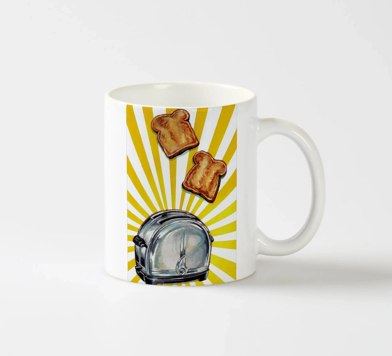 Toaster and Toast tazza in ceramica da Kelly Gilleran