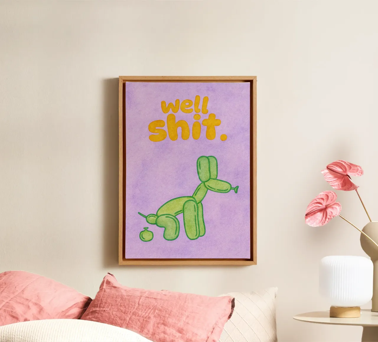 grappige hond canvas met Baklijst van Britania