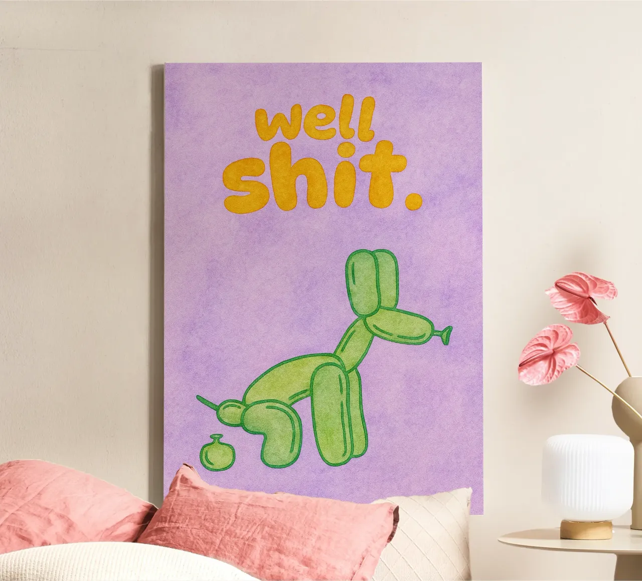 grappige hond canvas met Baklijst van Britania