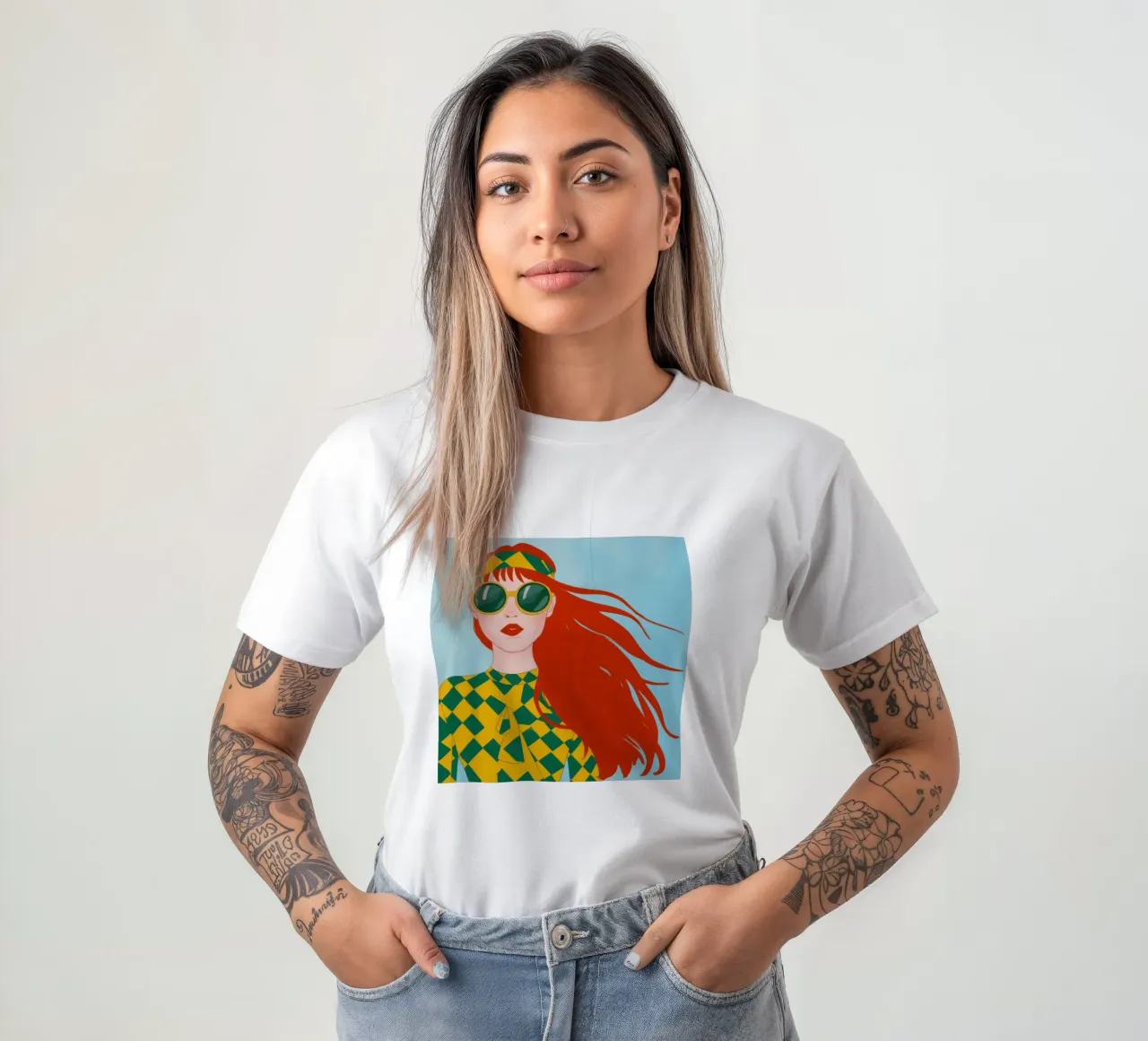 Smaragdgrüner Windgeist T-Shirt von Rain Balance