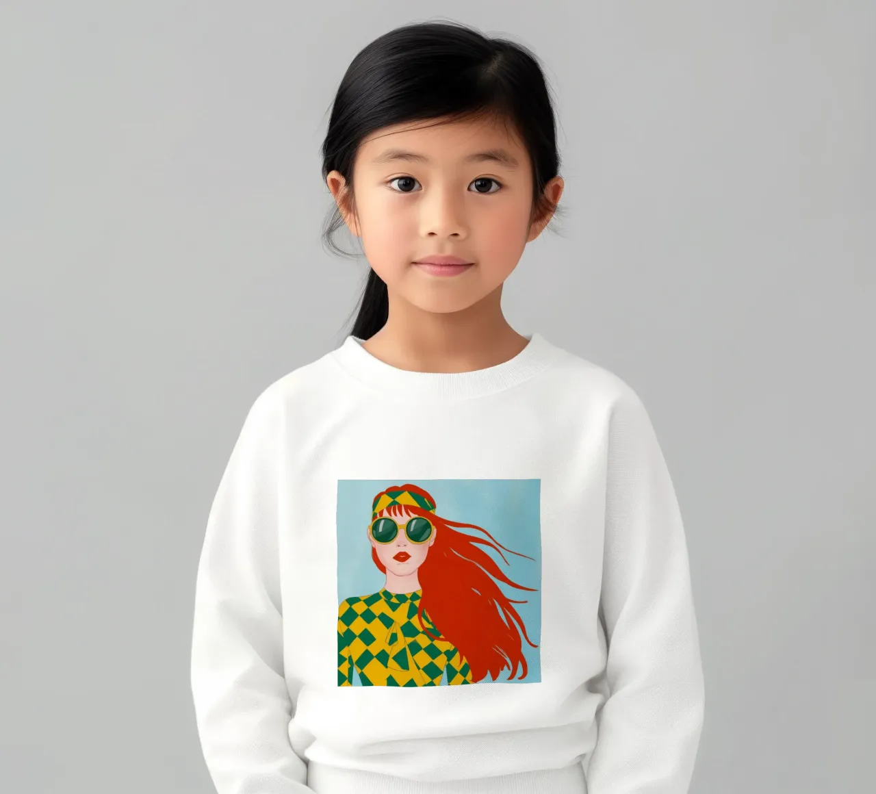 Emerald Windblown Spirit kids sweatshirt by Rain Balance