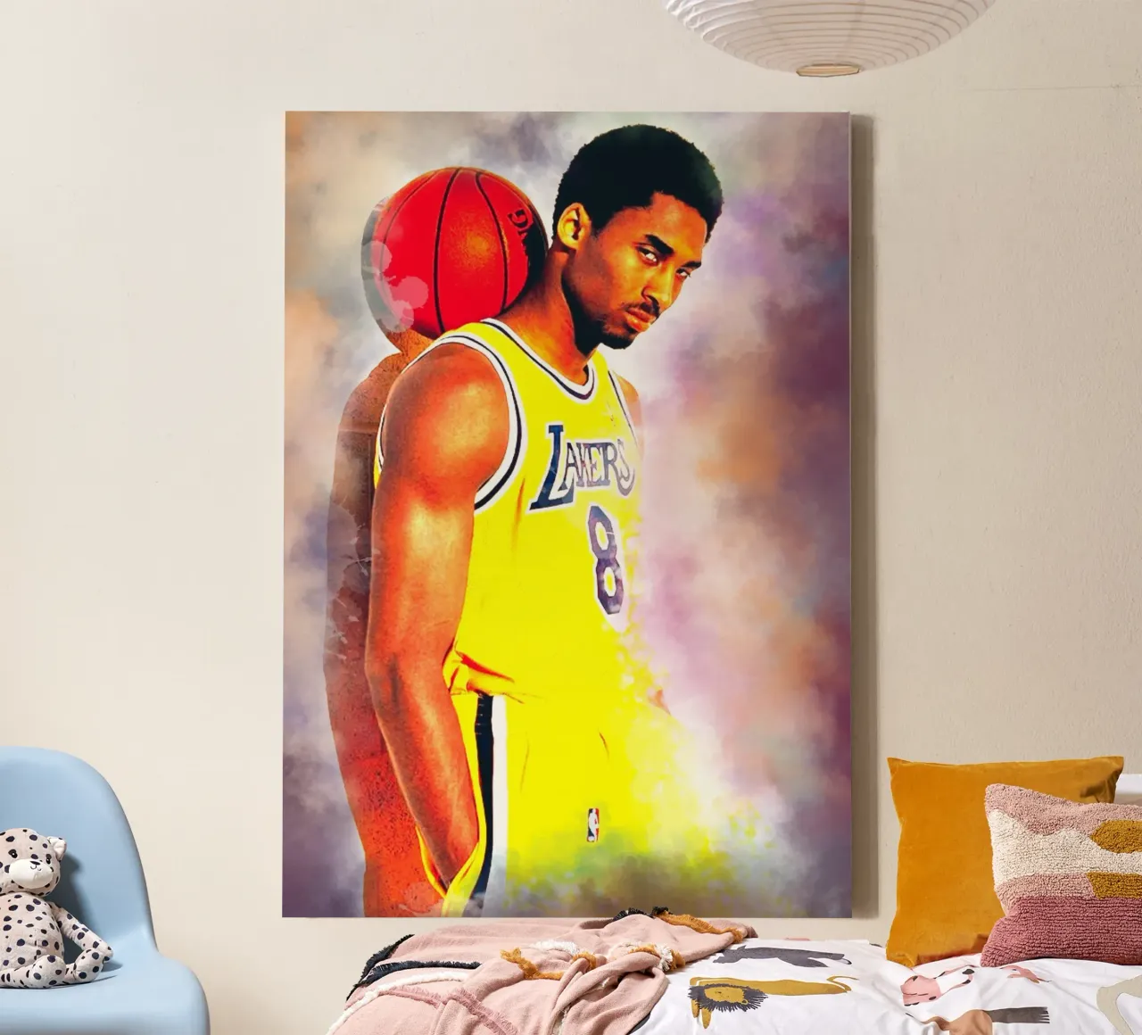 Kobe Bryant tribute tela con Cornice a cassetta da Lembayung art