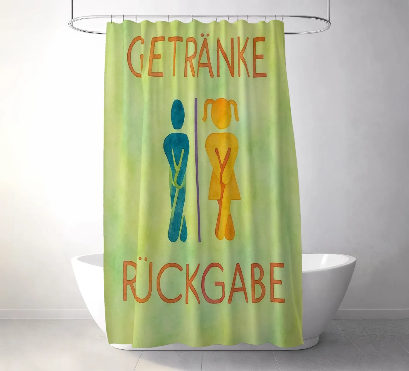 Driven return shower curtain by Britania