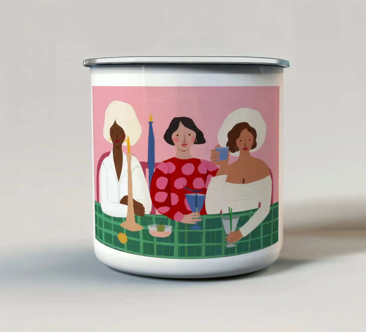 Caffè Confabbrica della Sorellanza tazza in smalto da Rain Balance