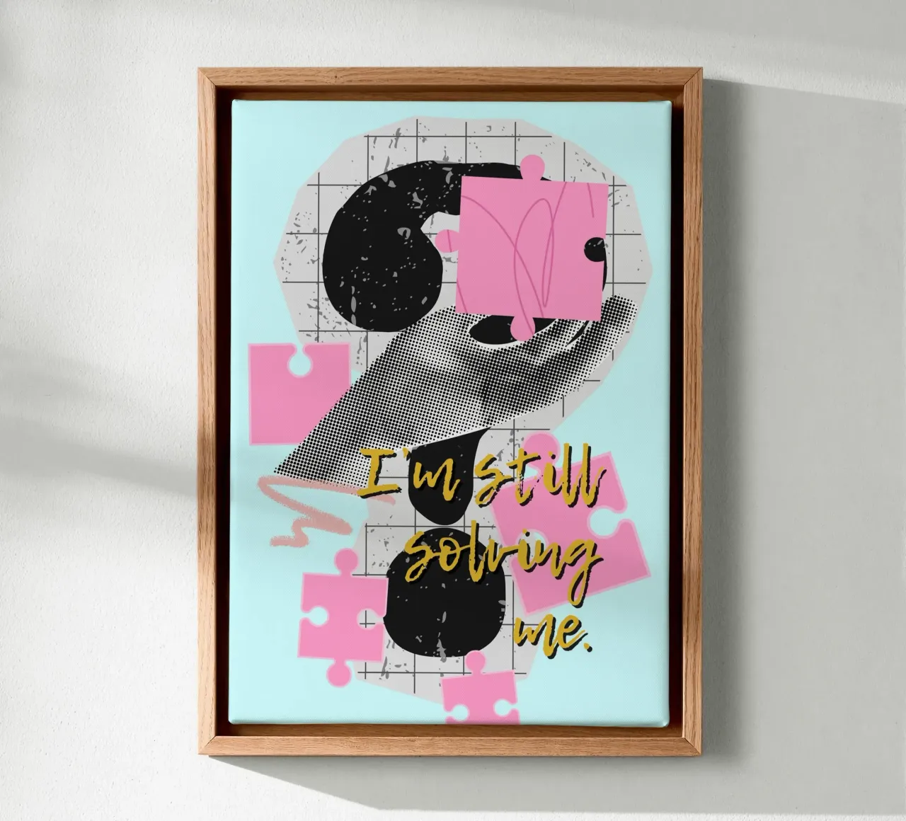 I‘M STILL SOLVING ME canvas by Einfach Uebel