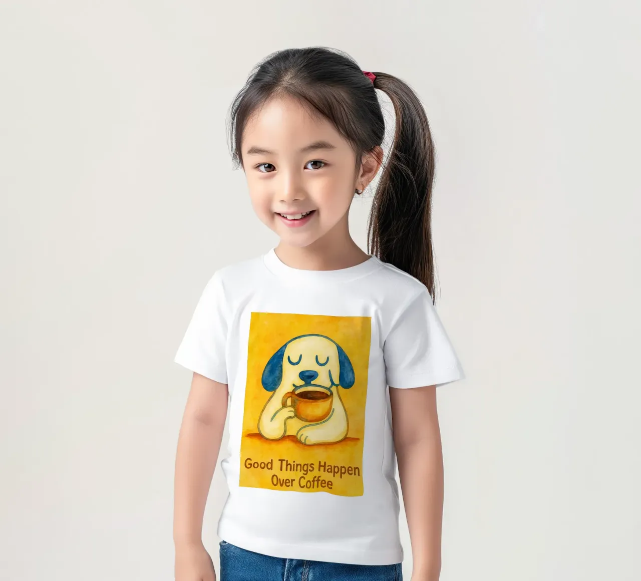 Le cose belle succedono davanti a un caffè t-shirt bambini da Britania