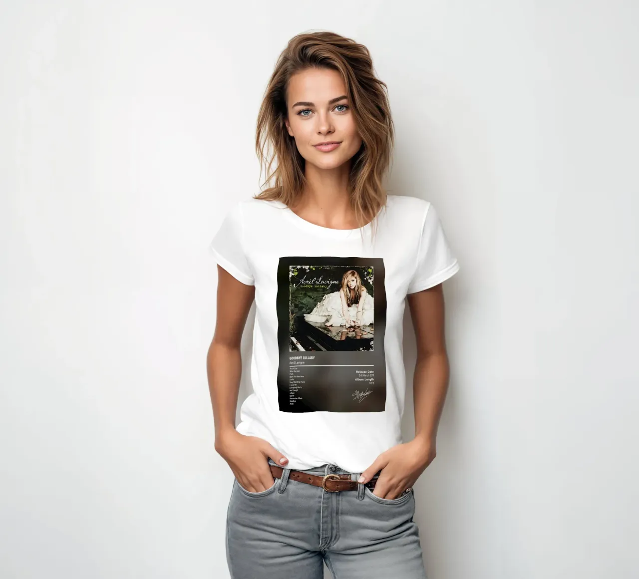Goodbye Lullaby By Avril Lavigne women's fitted t-shirt by DGUnder
