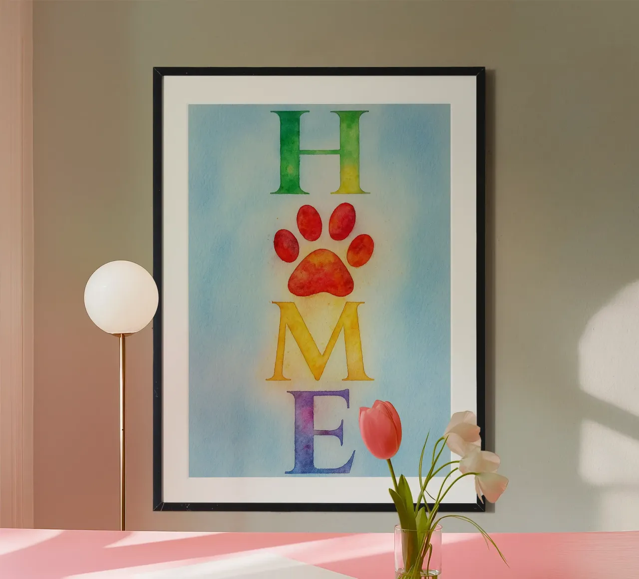 zampa di casa poster con telaio in plastica da Britania