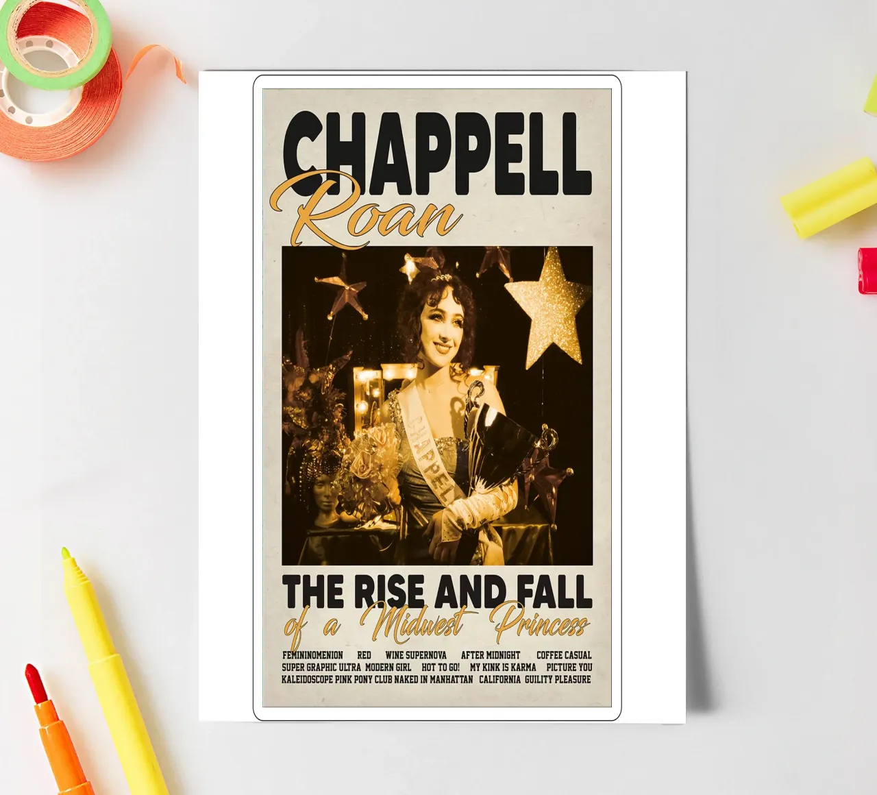 The Rise And Fall Chappell Roan sticker sheet by ardala guller