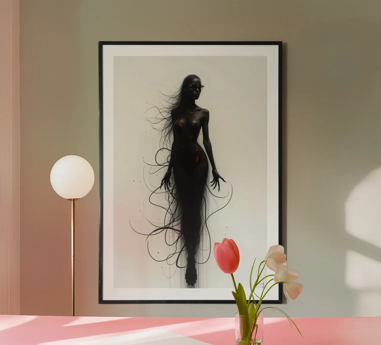 Exasperated 3 poster with aluminum frame by Dustlight Atelier