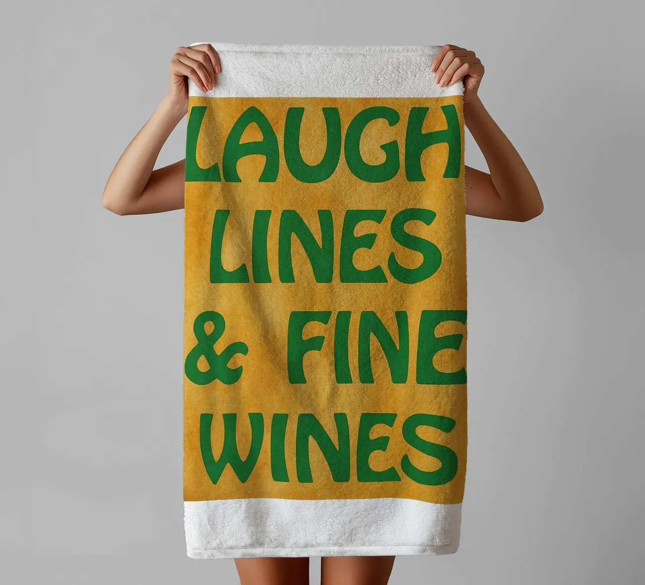 linee di risate vini pregiati asciugamano da bagno da Britania