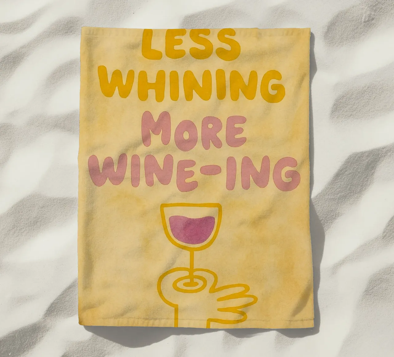 meno piagnistei più vino telo mare da Britania