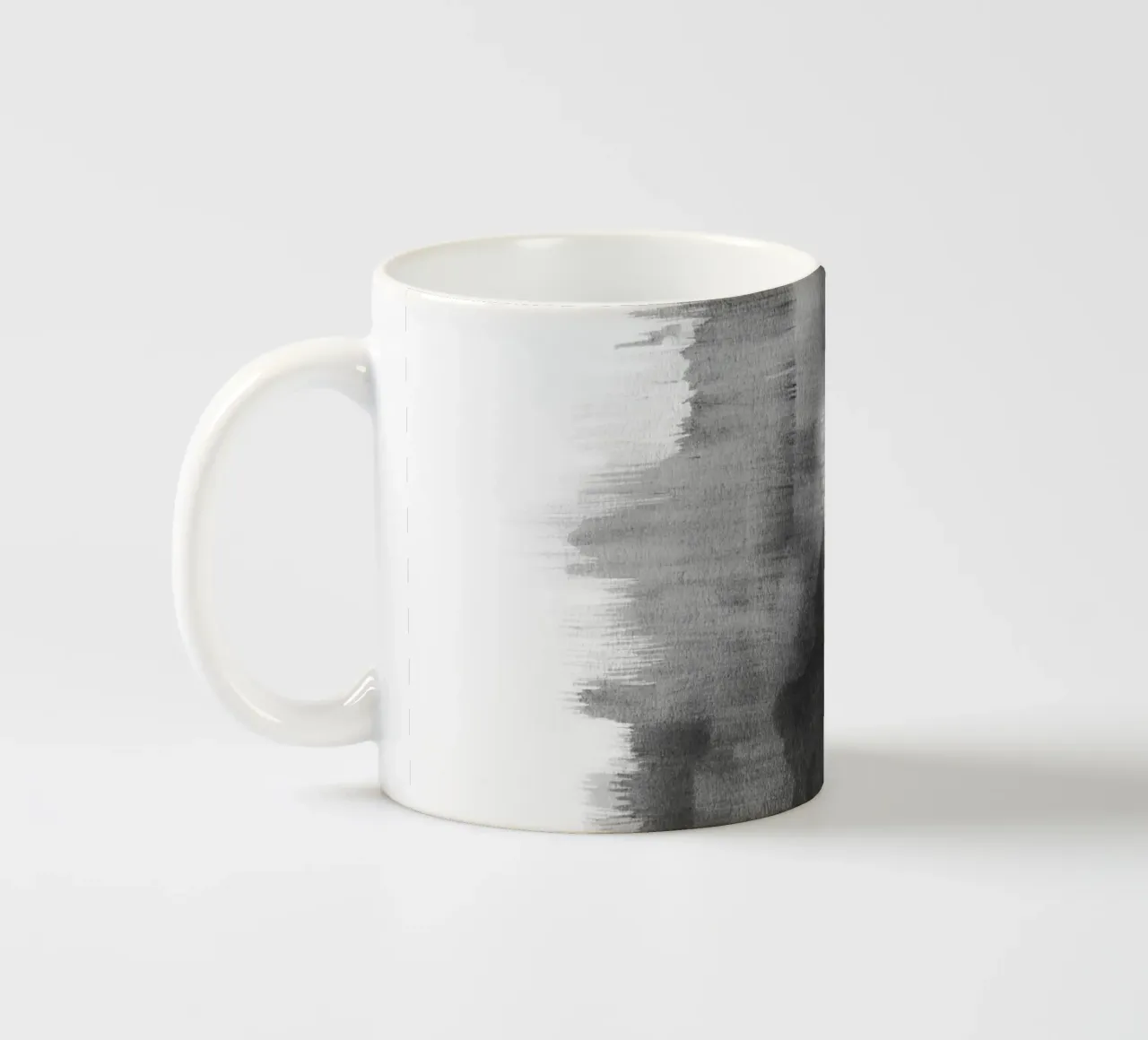 Pennellate di acquerello nero tazza in ceramica da NouveauPrints