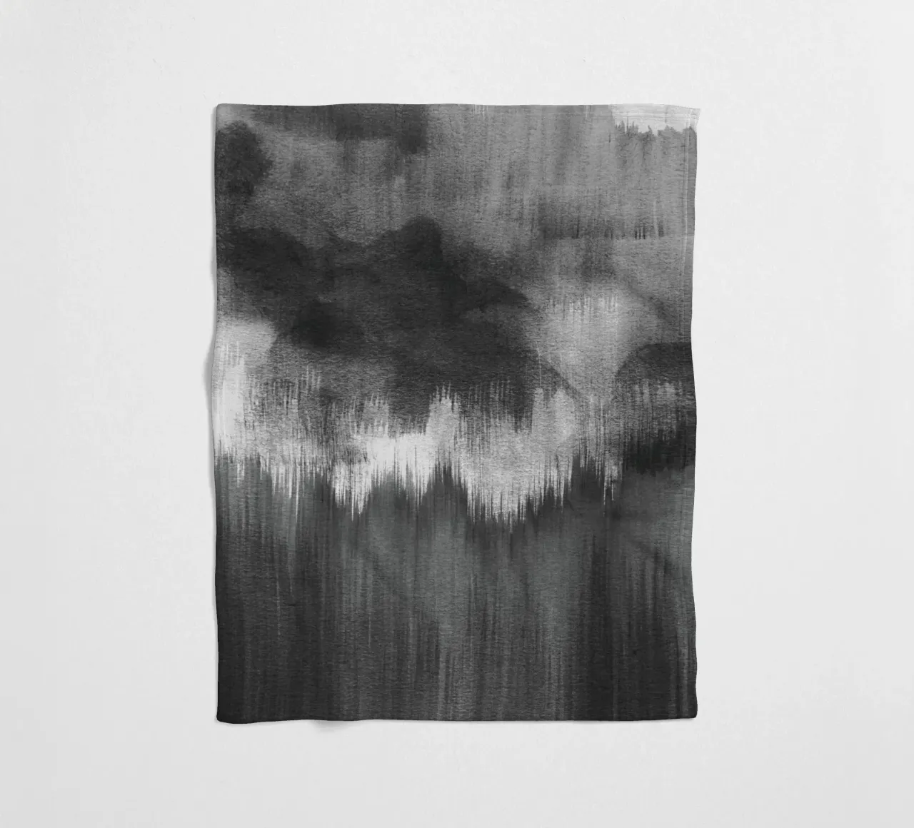Pennellate di acquerello nero coperta in pile da NouveauPrints