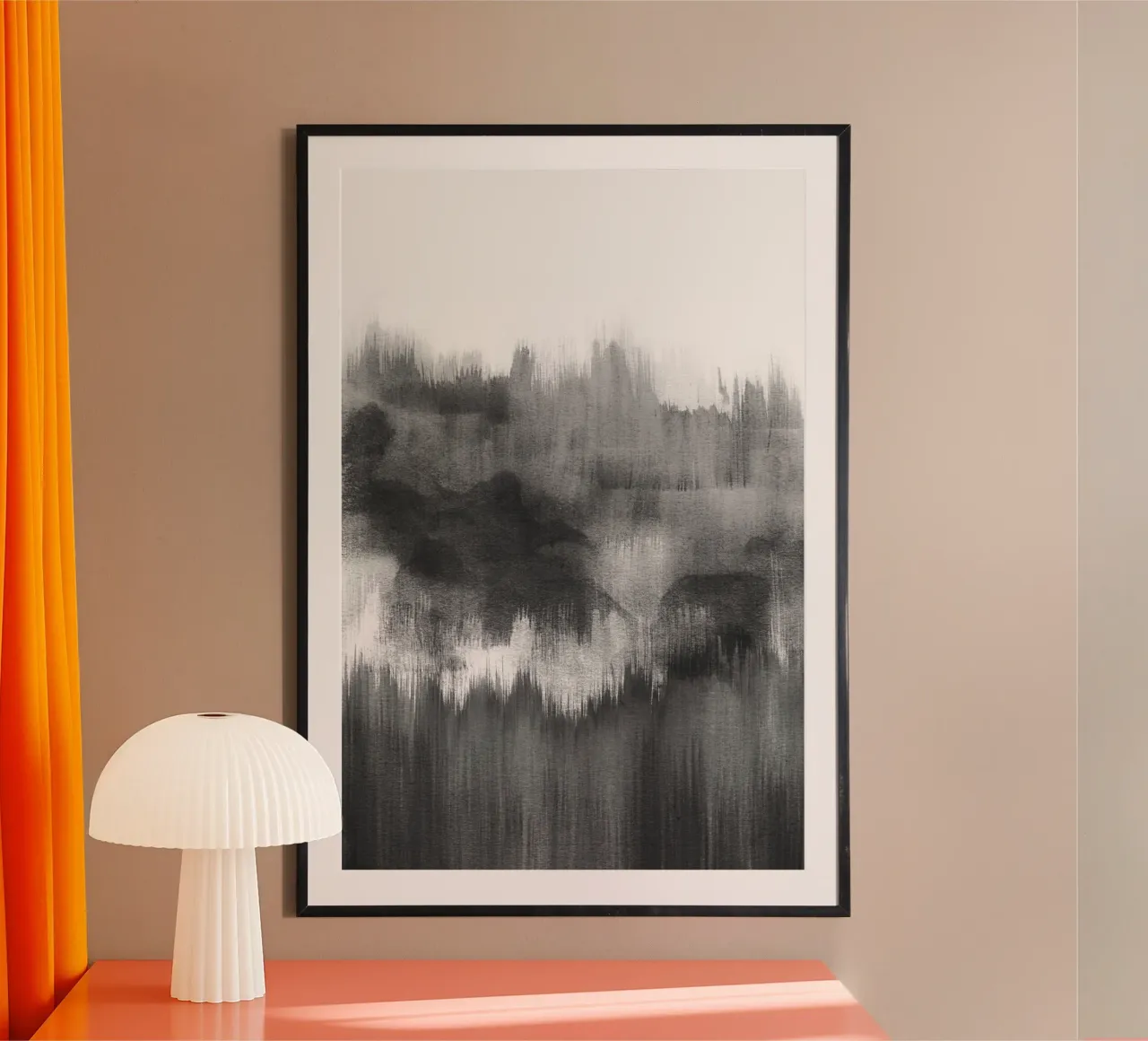 Pennellate di acquerello nero poster da NouveauPrints