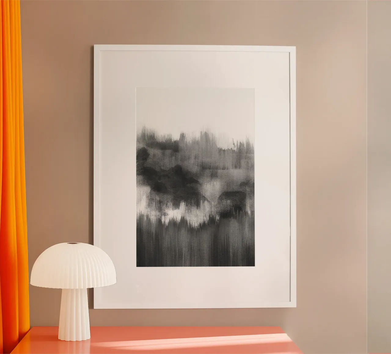 Pennellate di acquerello nero poster da NouveauPrints