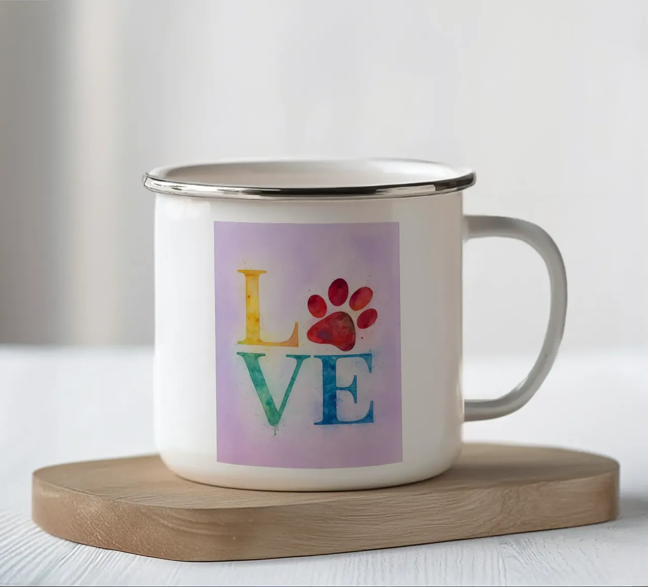 amore pavone tazza in smalto da Britania