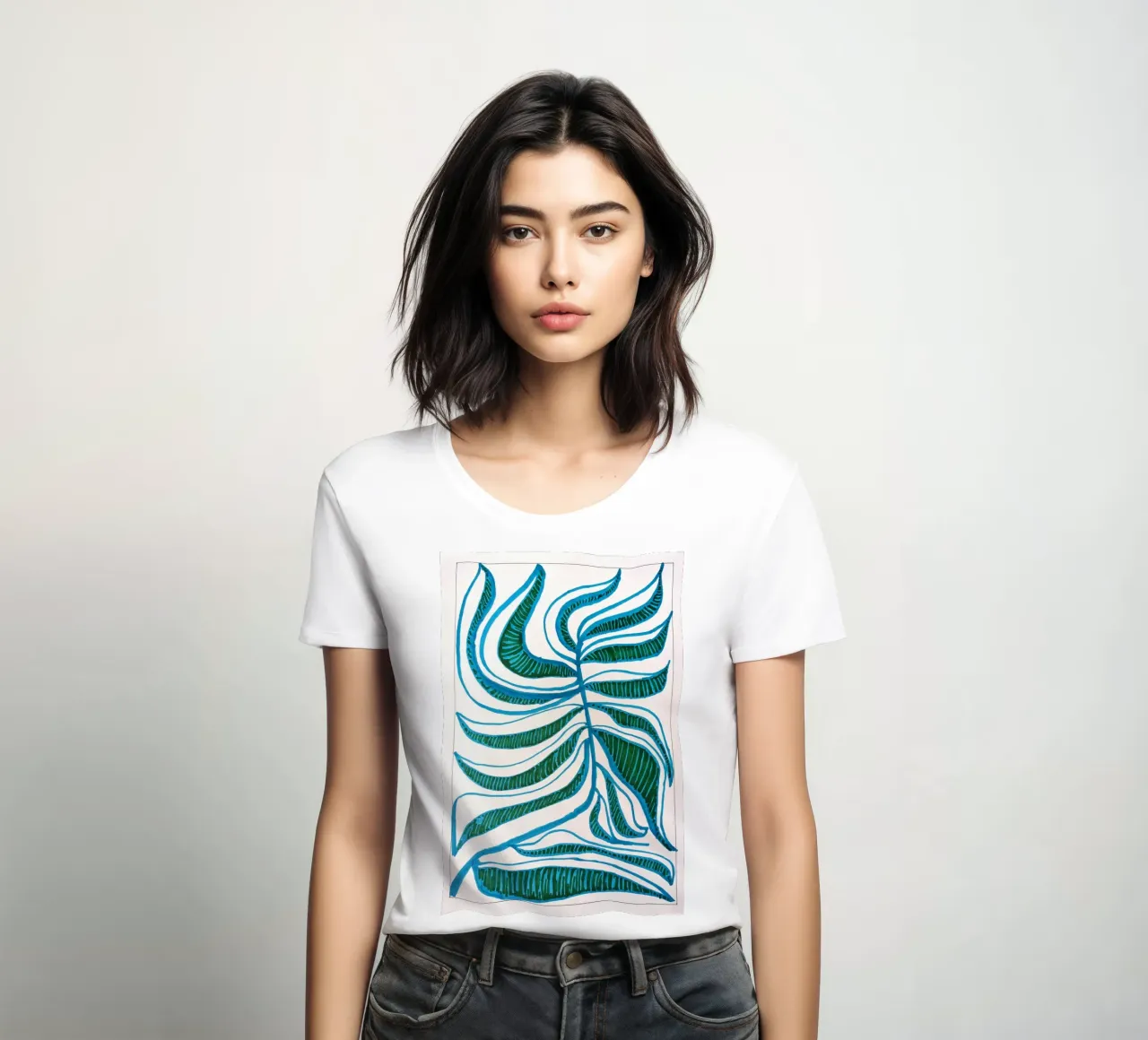 Blue Leaf 1 t-shirt da donna da sum2proveDesign