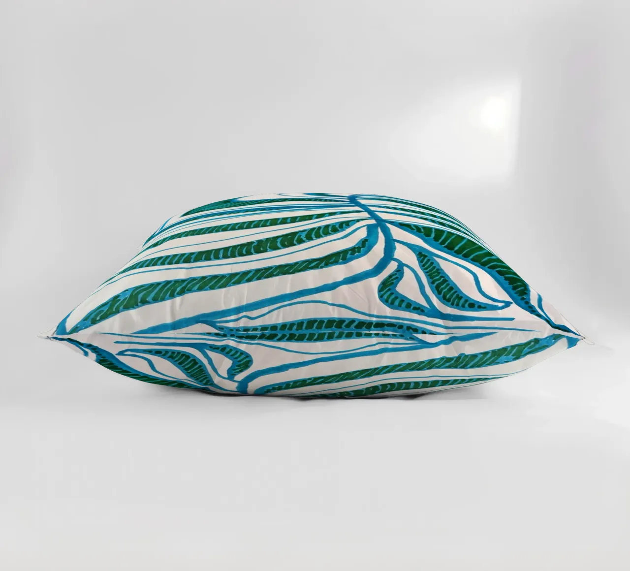 Blue Leaf 1 decorative cushion by sum2proveDesign