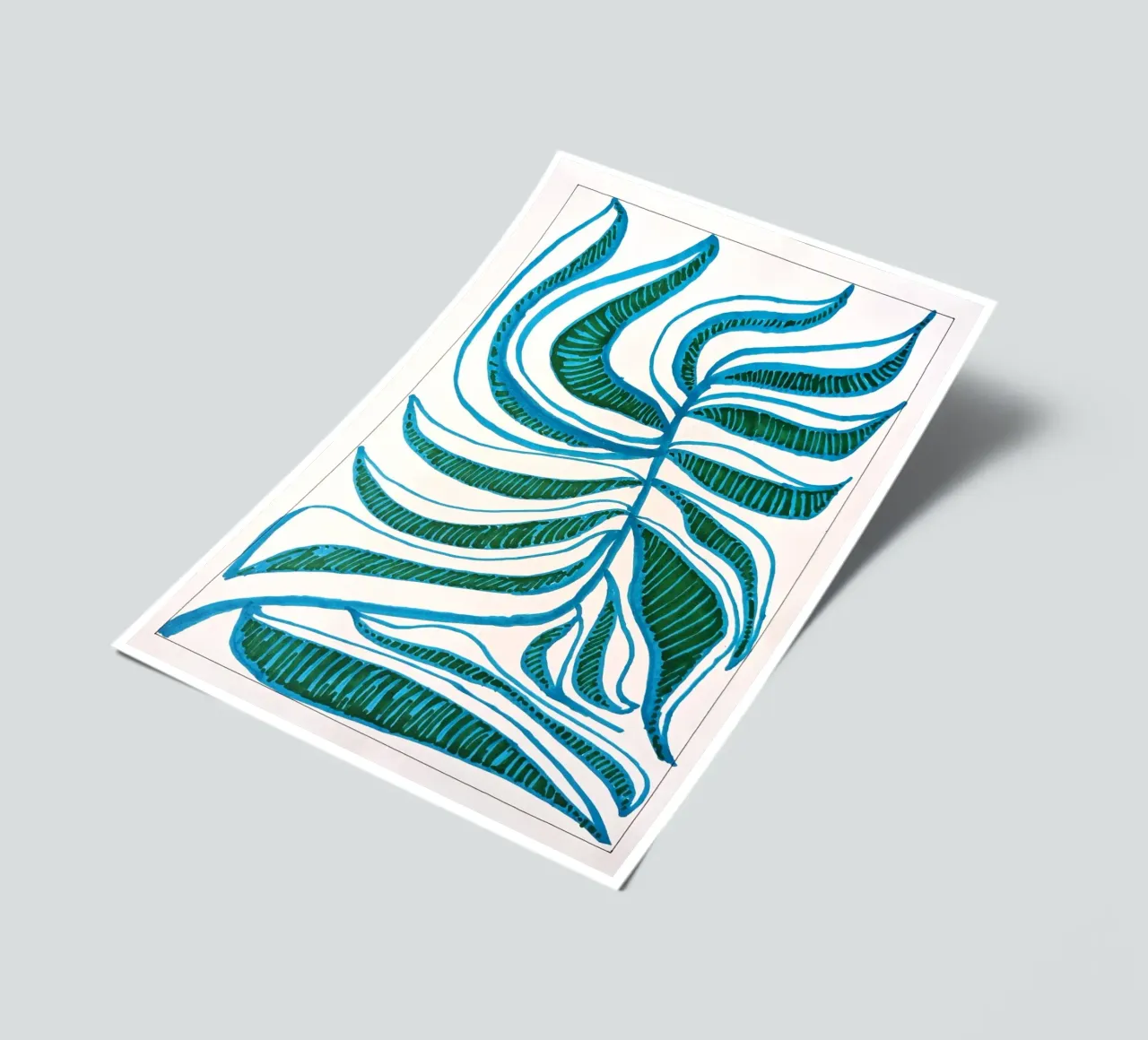 Blue Leaf 1 foglio adesivo da sum2proveDesign