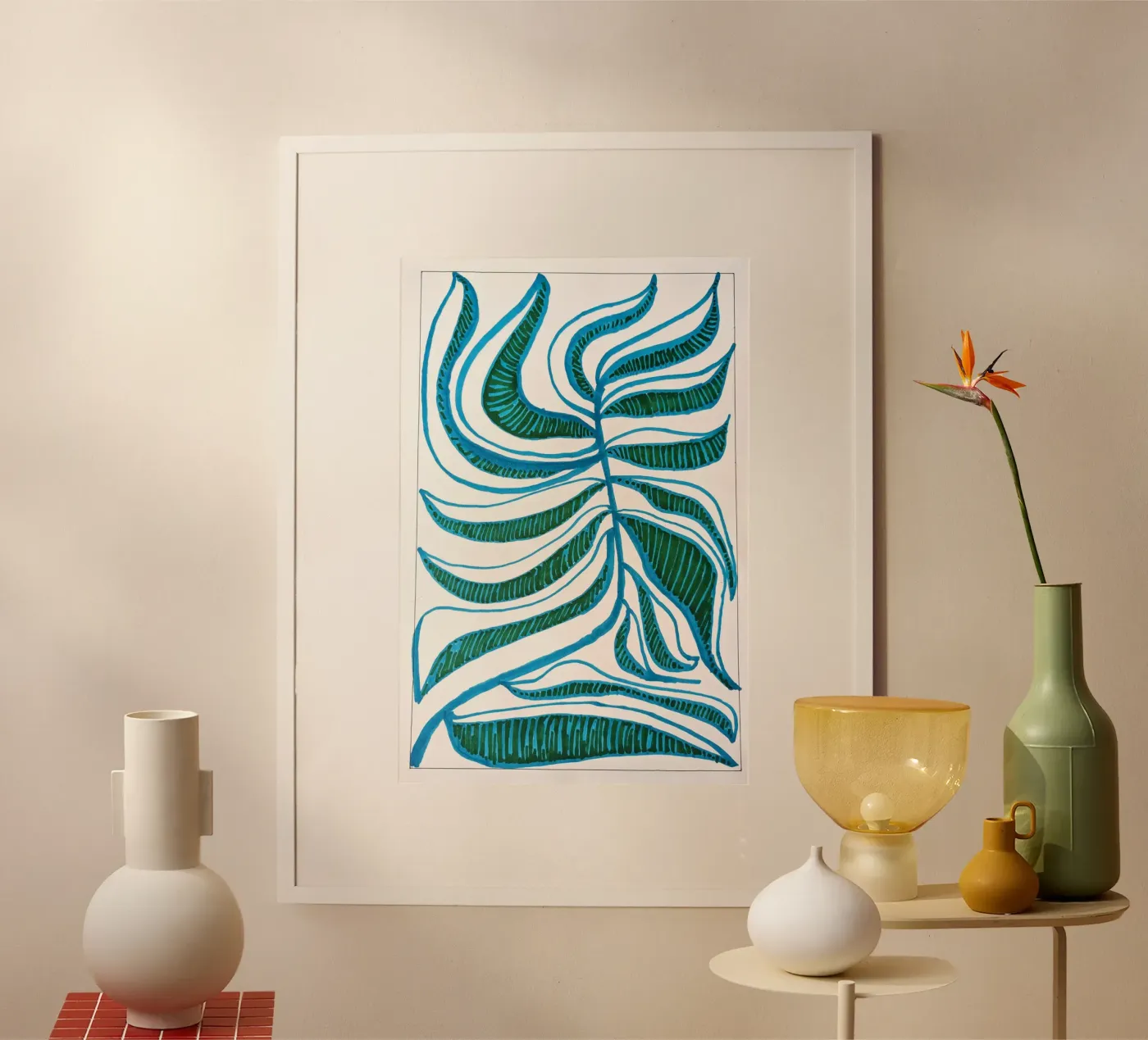 Blue Leaf 1 Poster von sum2proveDesign