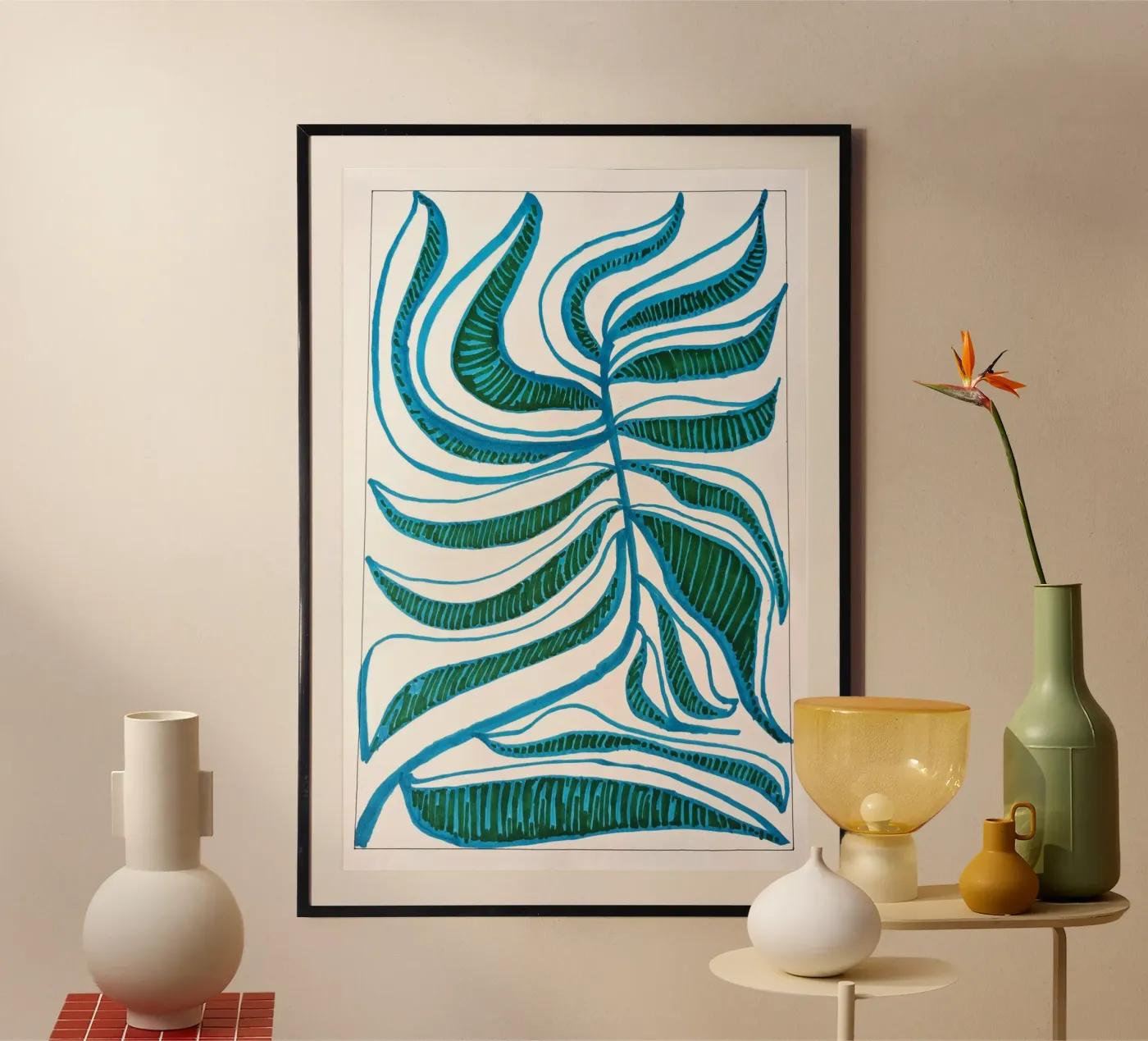 Blue Leaf 1 Poster von sum2proveDesign