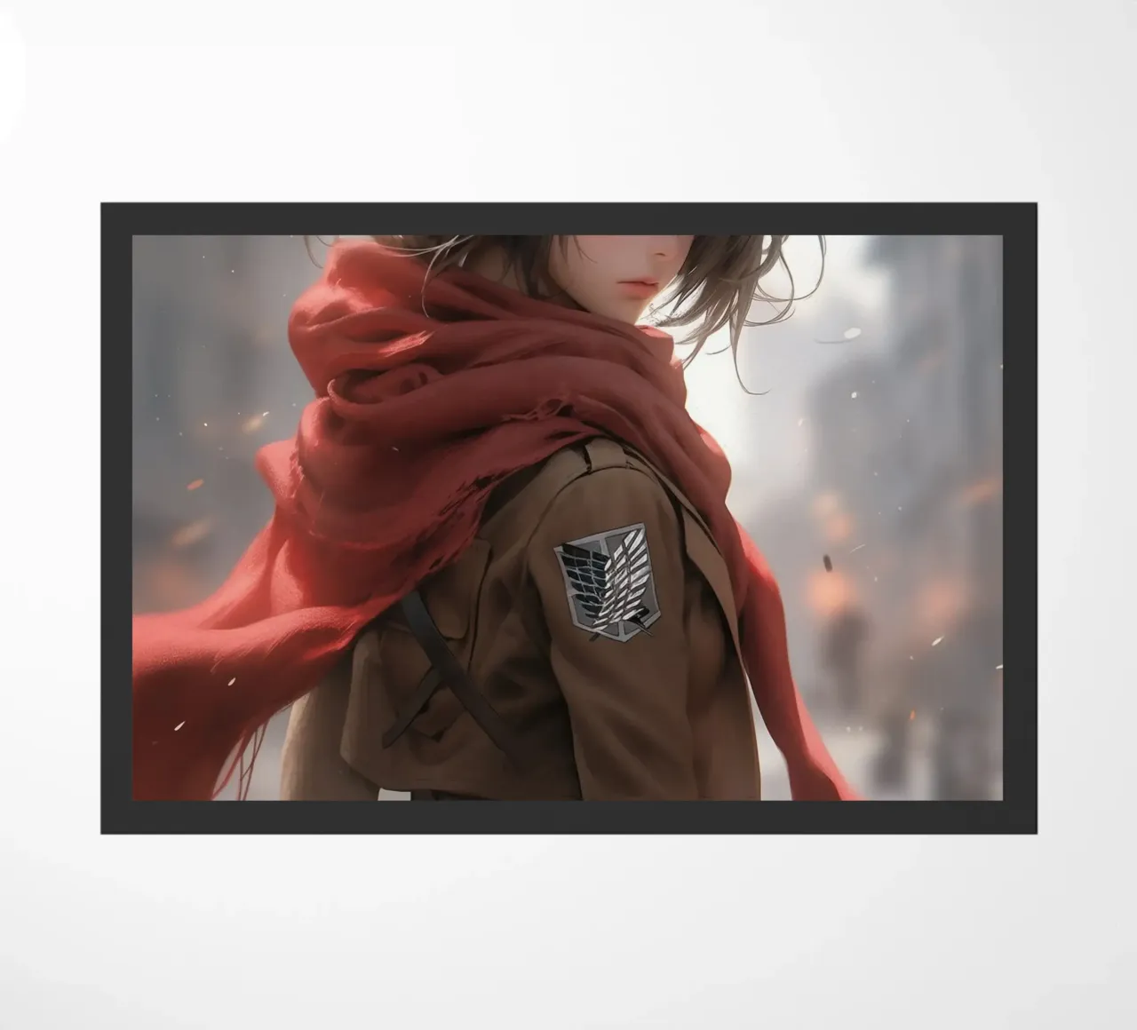 Mikasa Ackerman Attack on Titan felpudo de Fleur de Lys