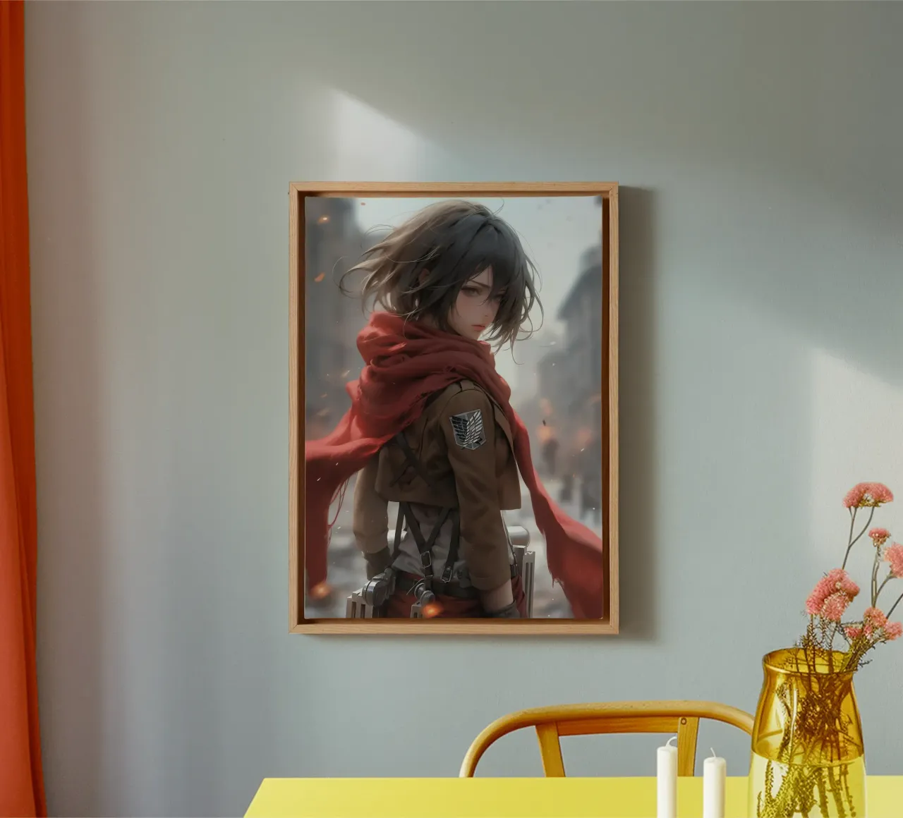 Mikasa Ackerman Attack on Titan canvas by Fleur de Lys