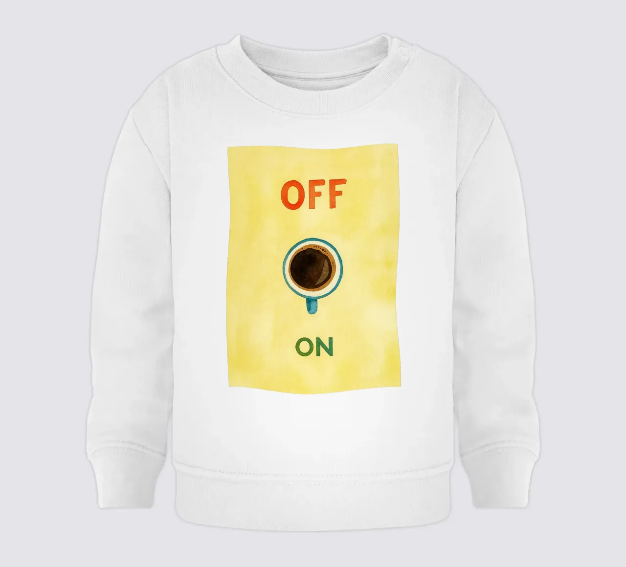 on off caffè felpa neonato da Britania