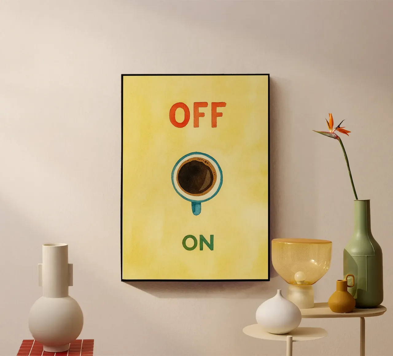 on off caffè plexiglass da Britania