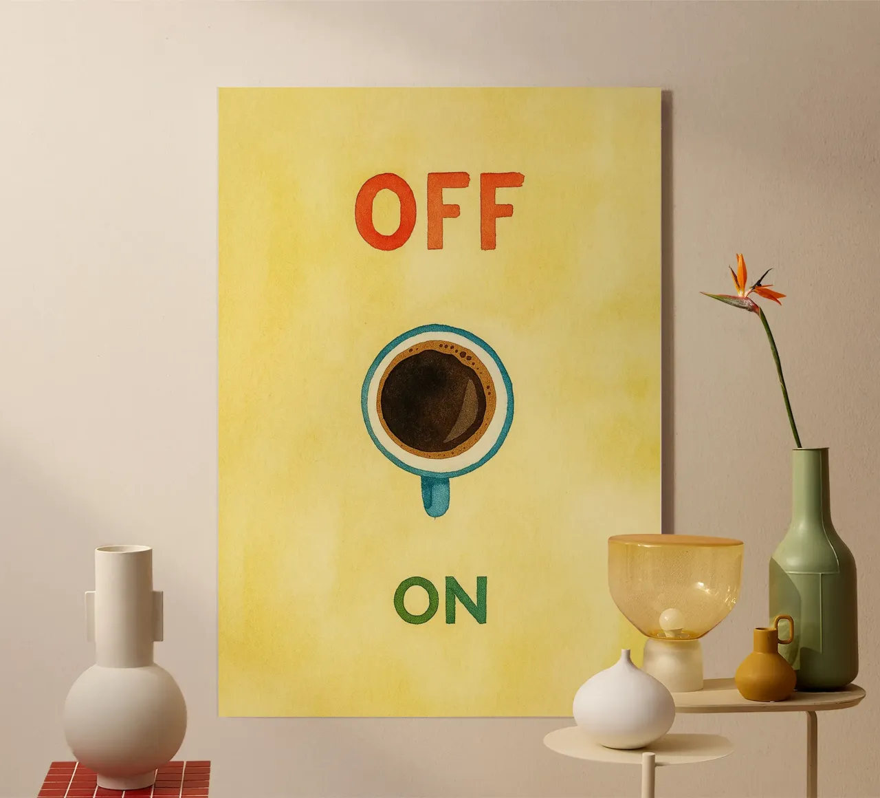 on off caffè plexiglass da Britania