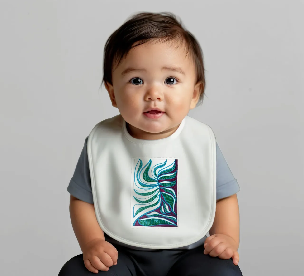 Blue Leaf 2 bavaglino da sum2proveDesign