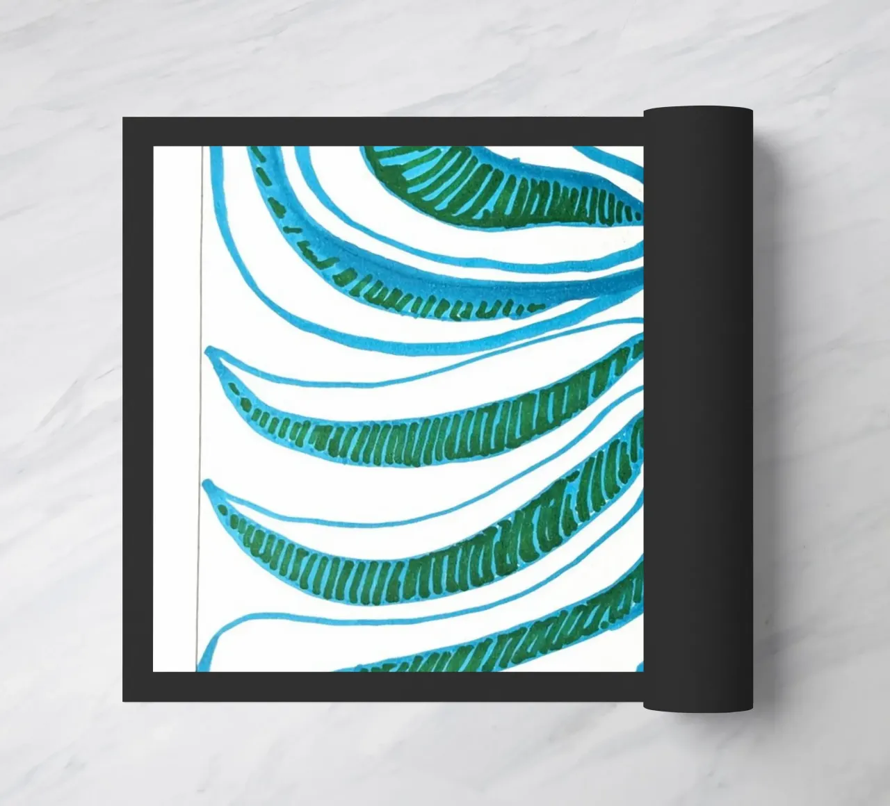 Blue Leaf 2 deurmat van sum2proveDesign