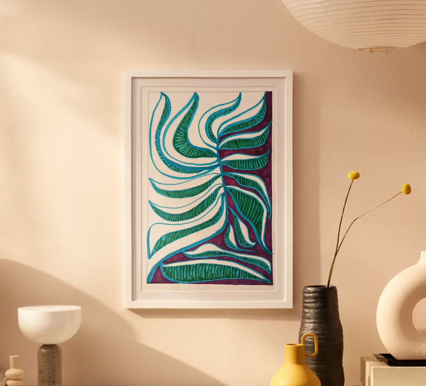 Blue Leaf 2 poster by sum2proveDesign