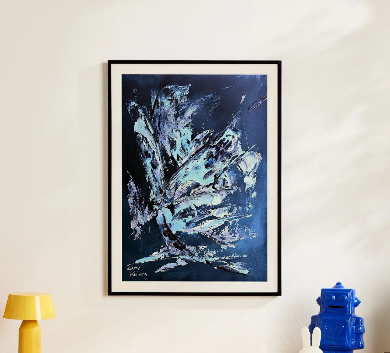 IDEAL GIFT 58 invers poster con telaio in alluminio da Thierry Vobmann Abstract painting