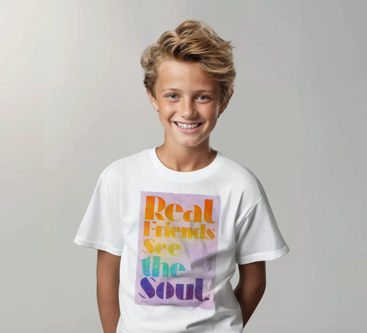 Echte Freunde sehen die Seele Kinder T-Shirt von Britania