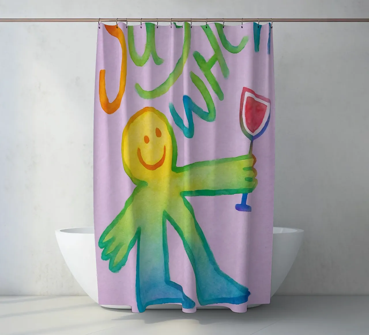 say when shower curtain by Britania
