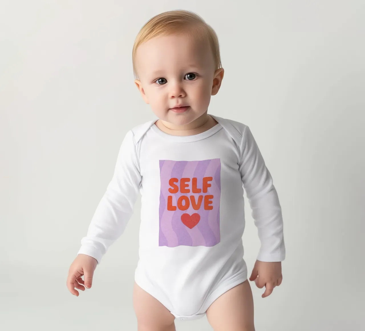self love long-sleeve baby romper by Britania