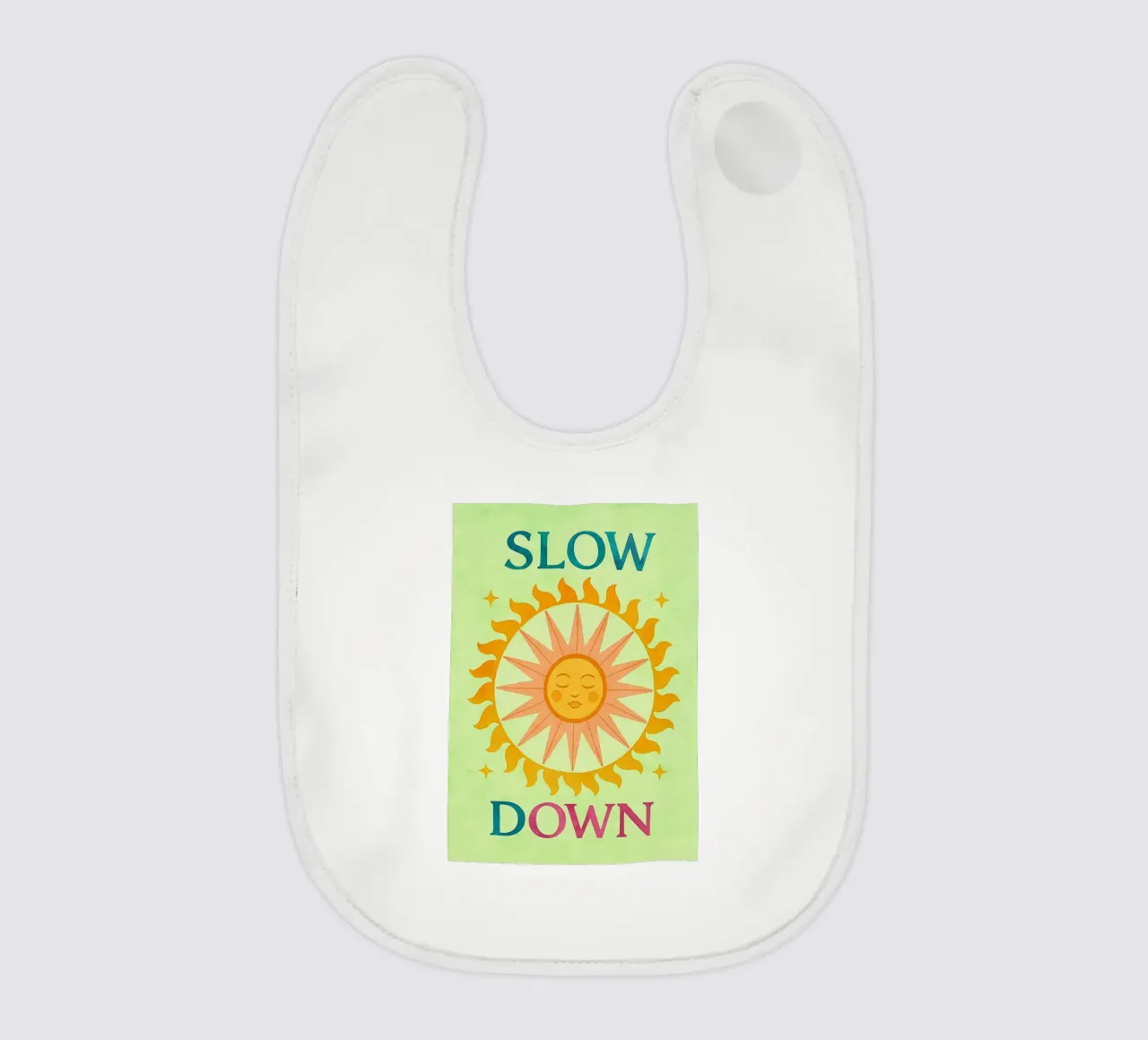 slow down baby bib by Britania