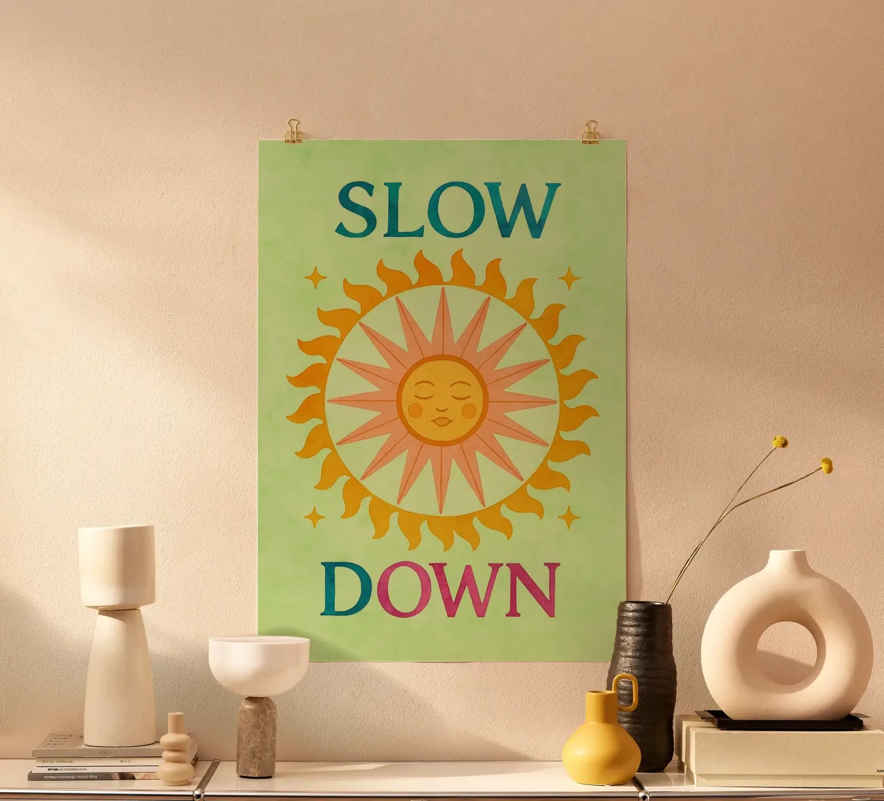 slow down poster by Britania