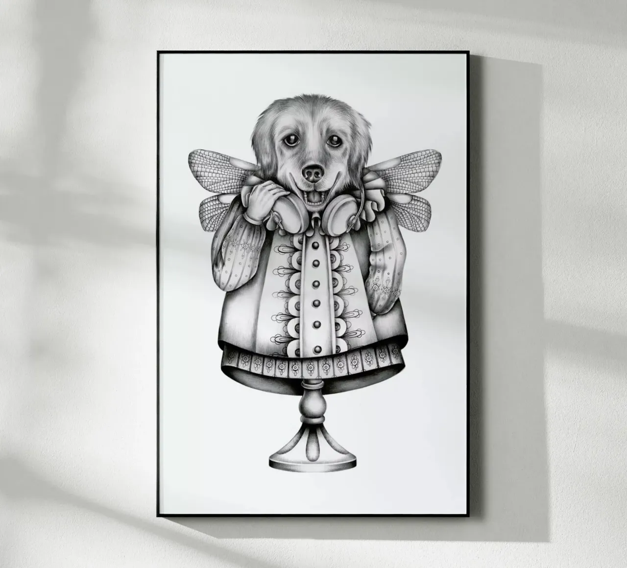 Dog acrylic glass by Maria Vdovichenko