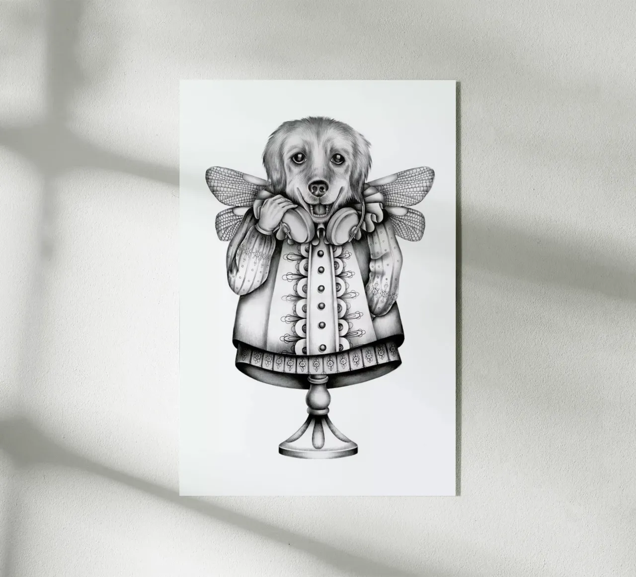 Dog acrylic glass by Maria Vdovichenko