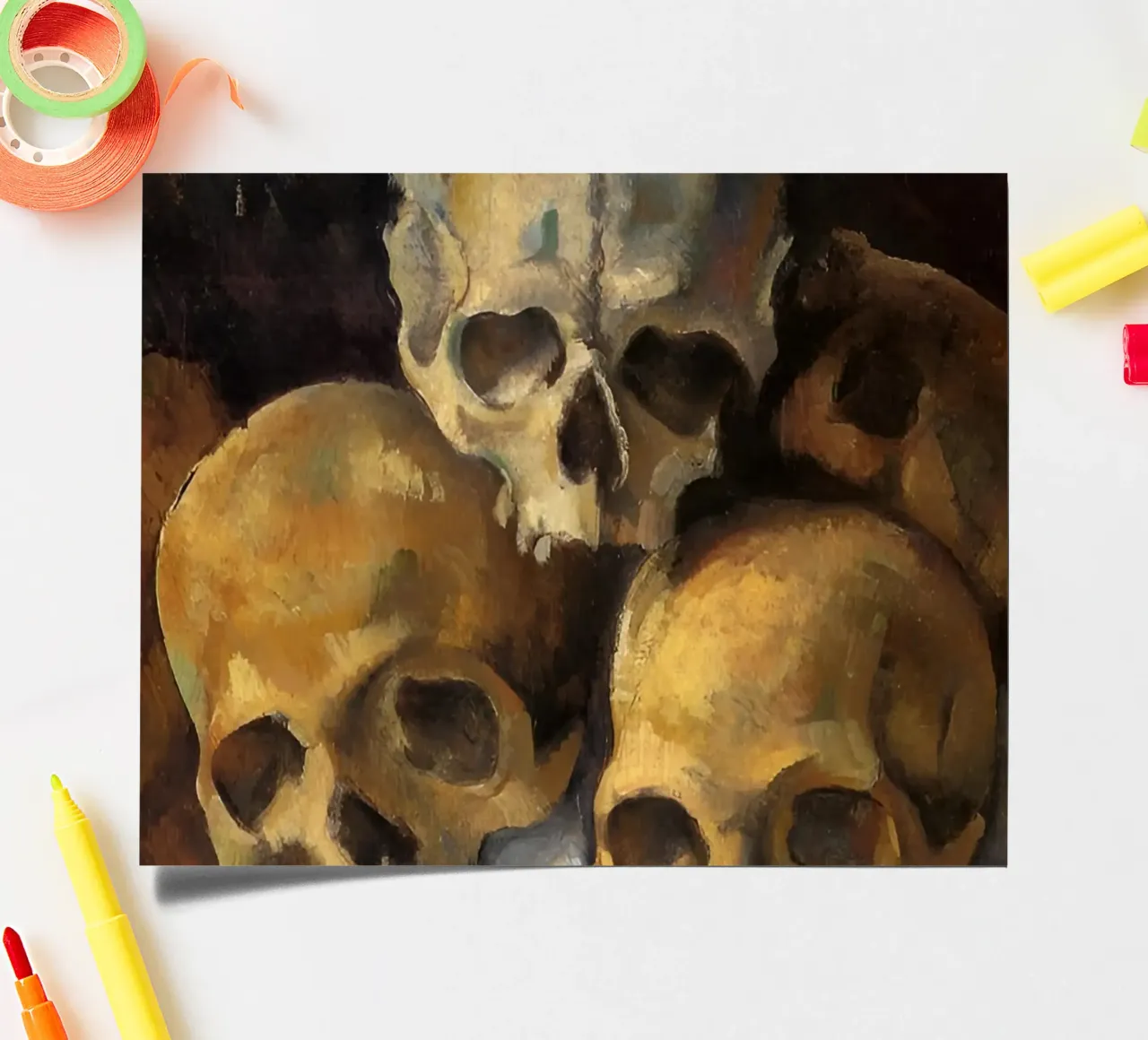 Pyramide der Totenköpfe von Paul Cézanne Stickerbogen von kaitlinparkershop